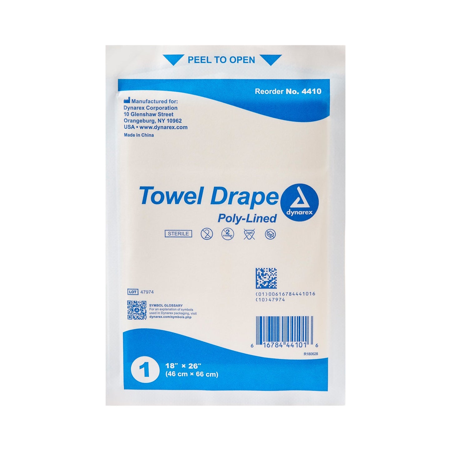 DRAPE, POLY DISP STR 18X26 (50/BX 6BX/CS)