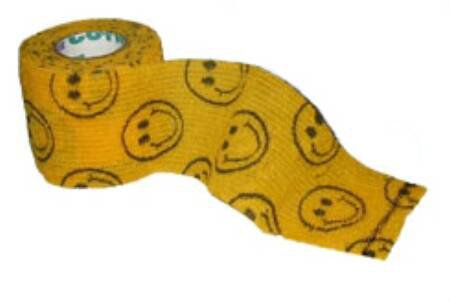CoFlex® NL Cohesive Bandage, 2 Inch x 5 Yard, Multiple Colors with Smiley Faces