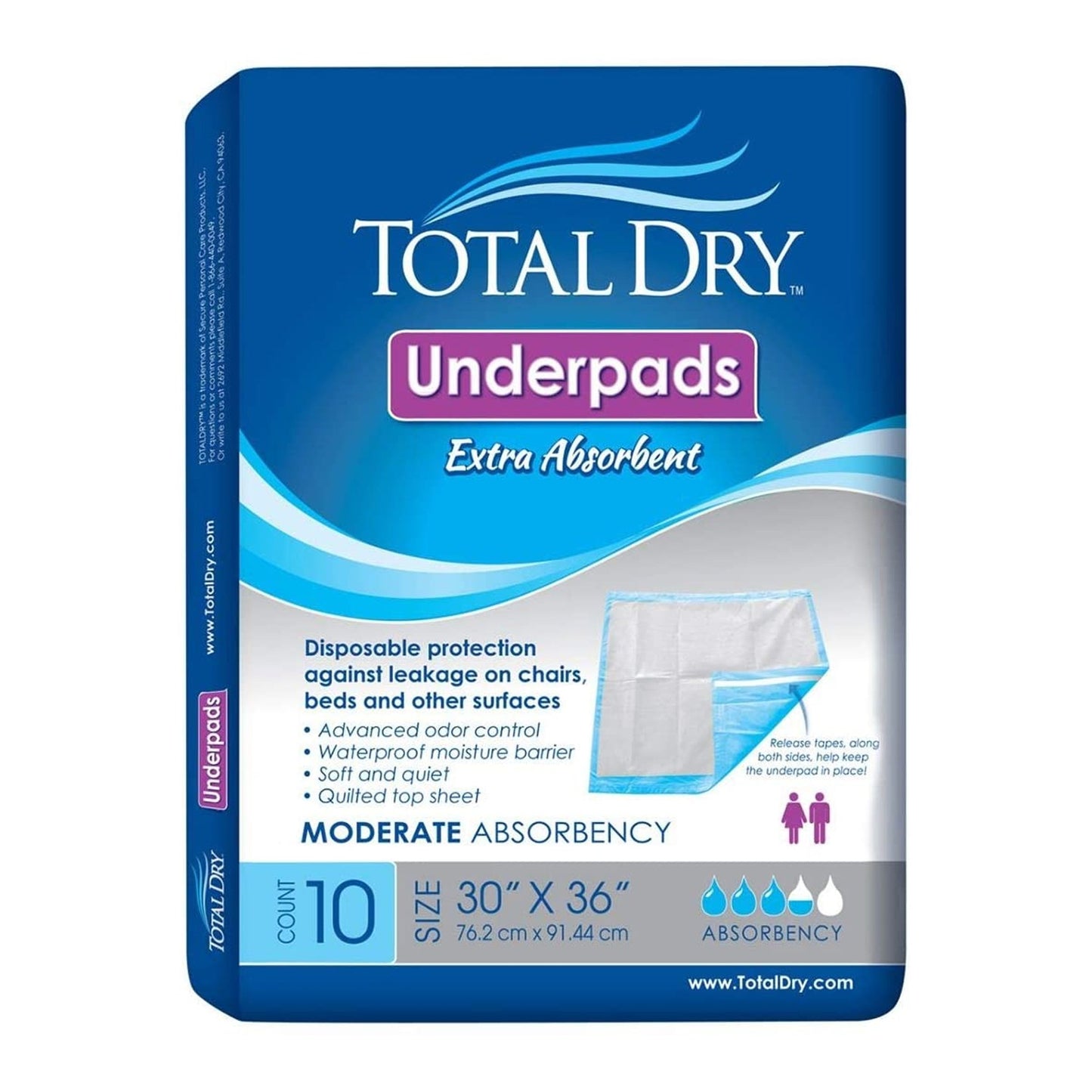 UNDERPAD, INCONT EMBSSD H VY X+ 30X36 (10/BG 10BG/C