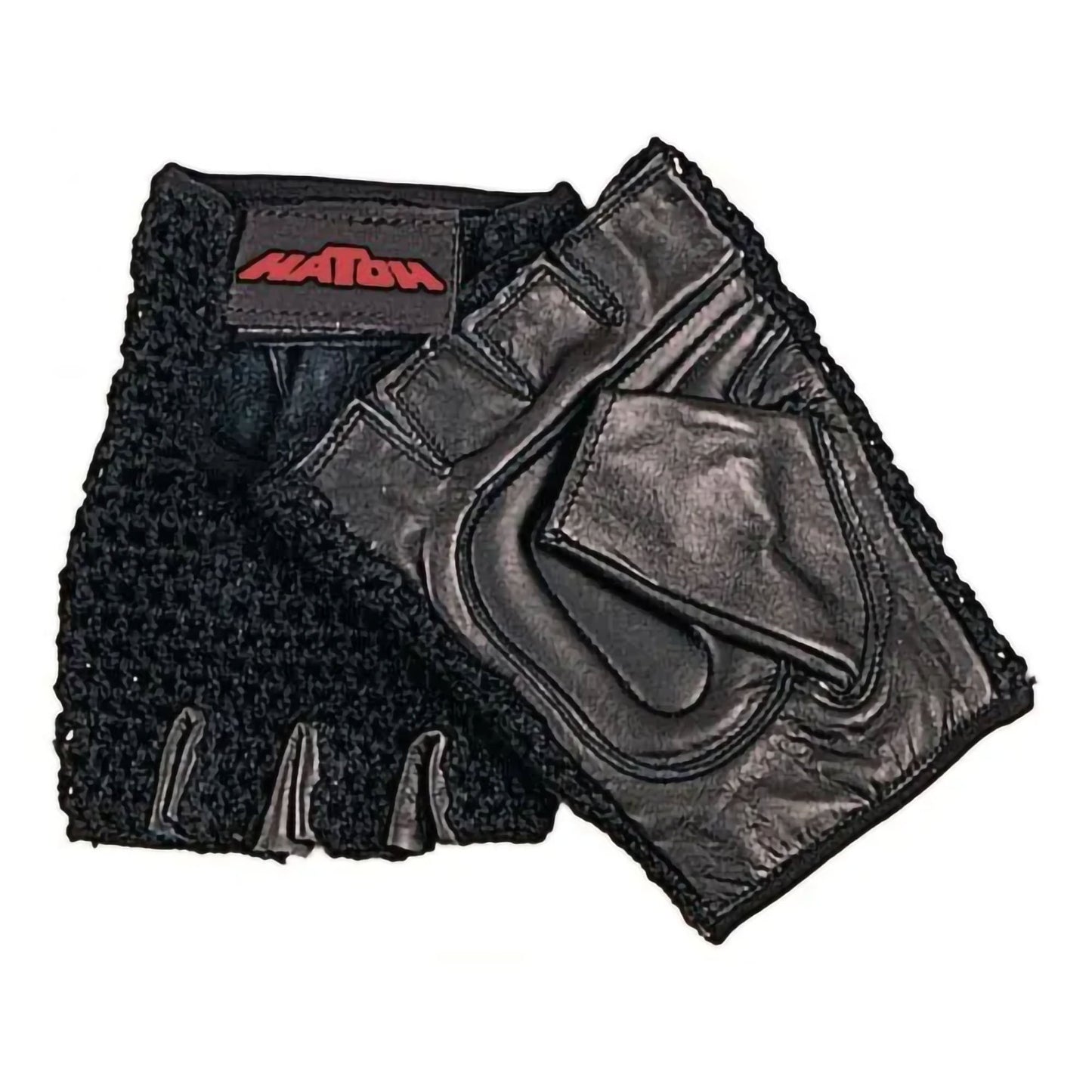 Push Glove Hatch Half Finger Large Black Hand Specific Pair