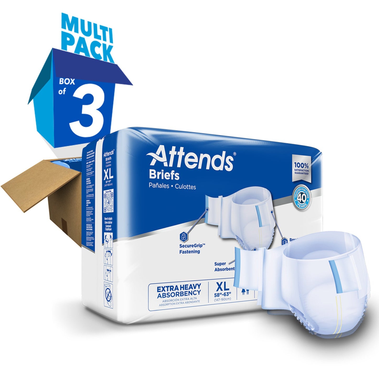 BRIEF, ATTENDS CARE ADVANCED XLG (20/BG 3BG/CS)