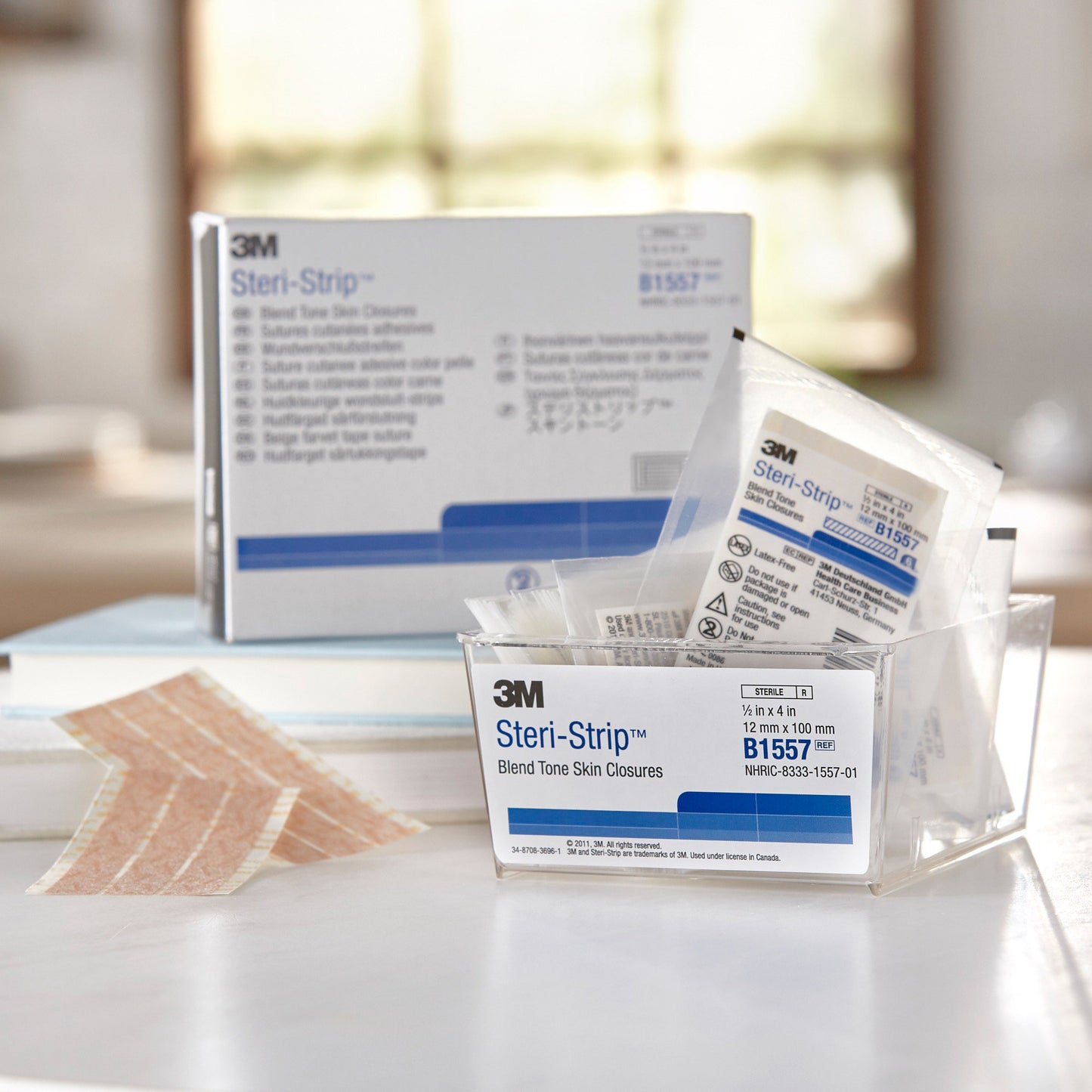 CLOSURE, STERI-STRIP SKIN TONE1/2"X4" (50/BX 4BX/CS) 3M