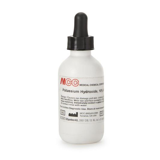 STAIN, POTASSIUM HYDROXIDE KOH10% 2OZ DROPPER BTL