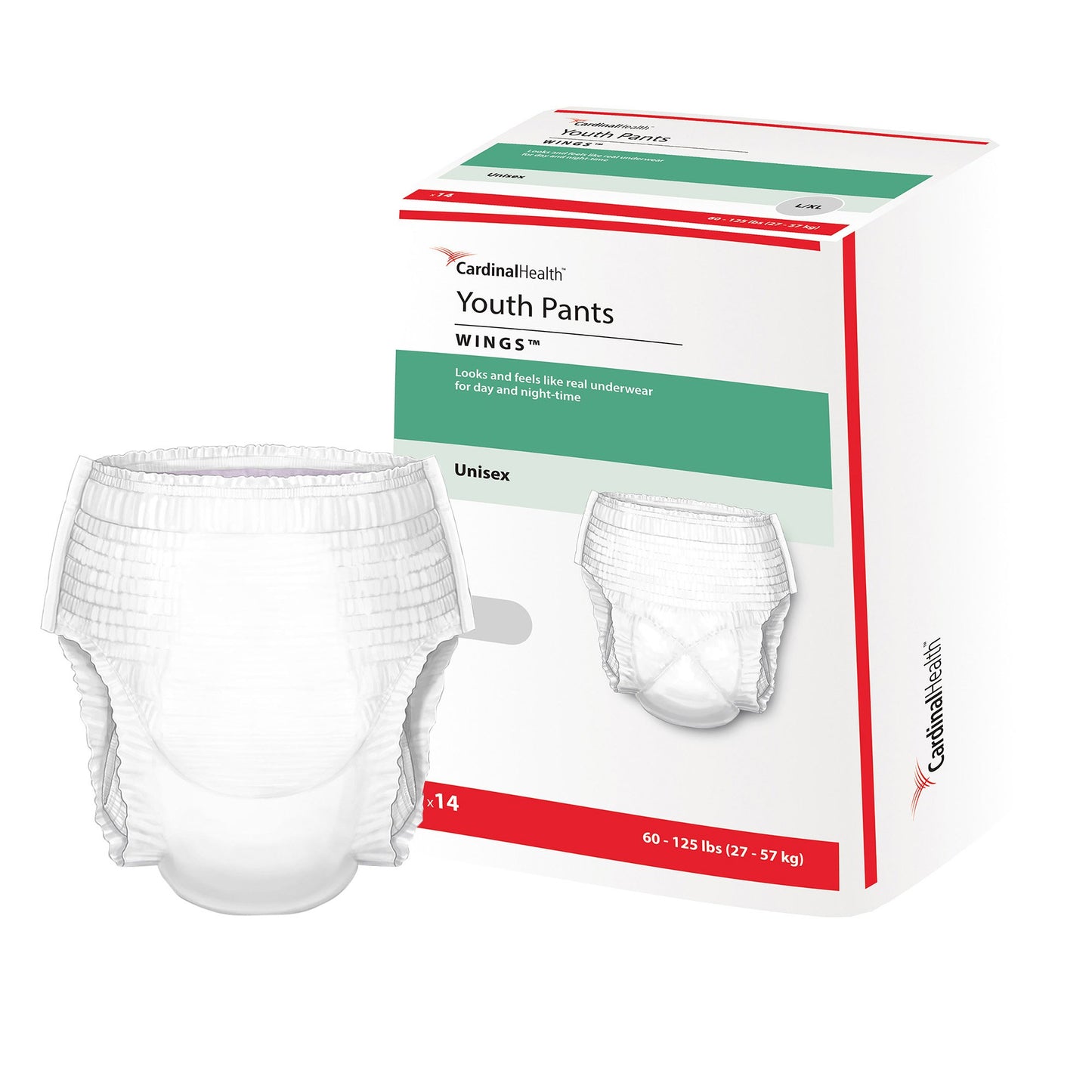 Curity™ Youth Pants Unisex, Large, Heavy Absorbency, 60 – 125 lbs