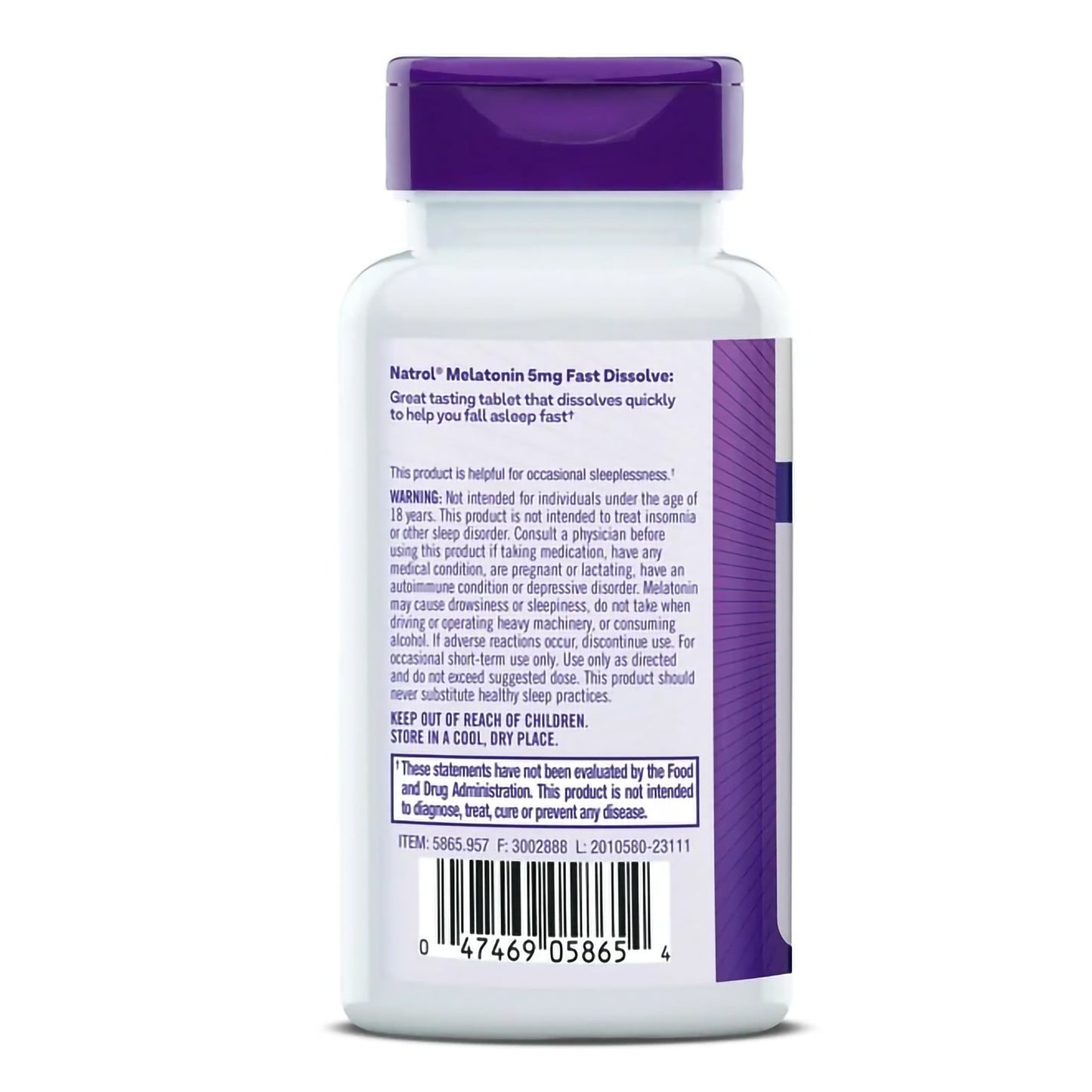 MELATONIN, TAB XS FAST DISSOLVE STRWBRY 5MG (90/BT)