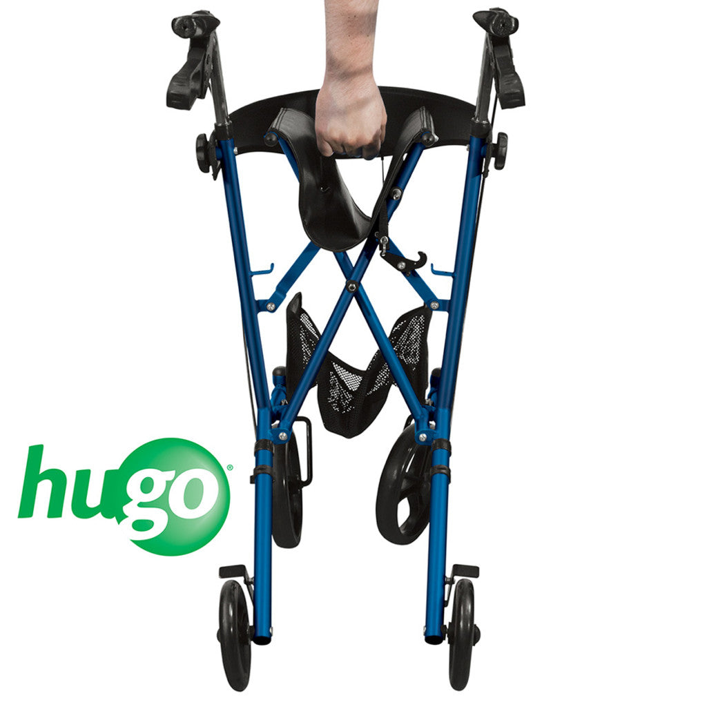 Hugo Sidekick Side-Folding Rolling Walker with Seat 250 lbs