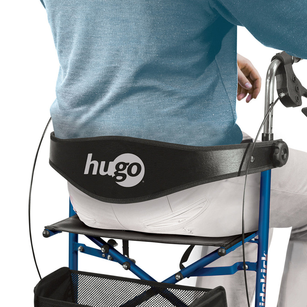 Hugo Sidekick Side-Folding Rolling Walker with Seat 250 lbs