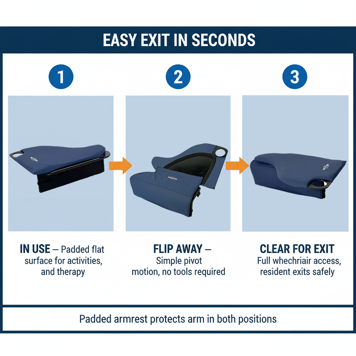 Skil-Care Wheelchair Flip Tray