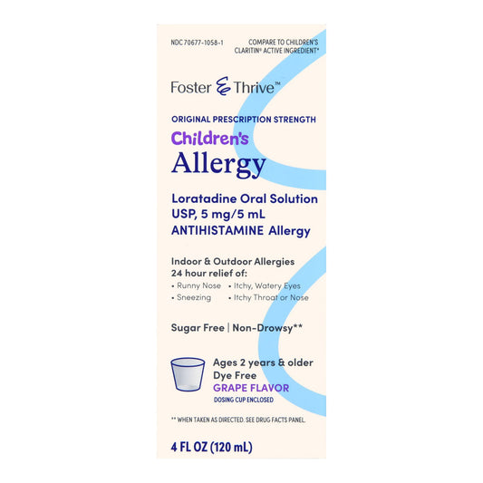 LORATADINE, SYRP FT CHILDRENS ALLERGY SUG/FREE GRAPE 4OZ