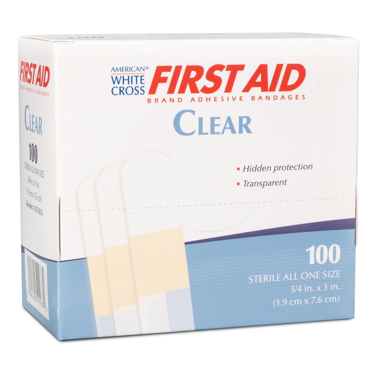 BANDAGE, ADHSV CLR 3/4"X3" (100/BX) DERSCI