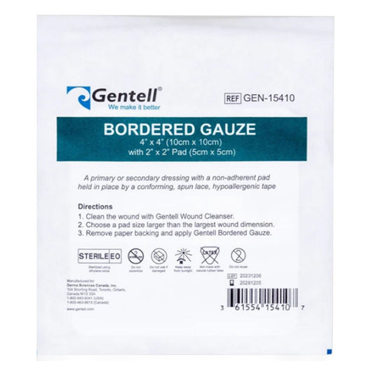 Island Dressing Gentell 4 X 4 Inch Square Sterile Nonwoven Backing (BX/25)