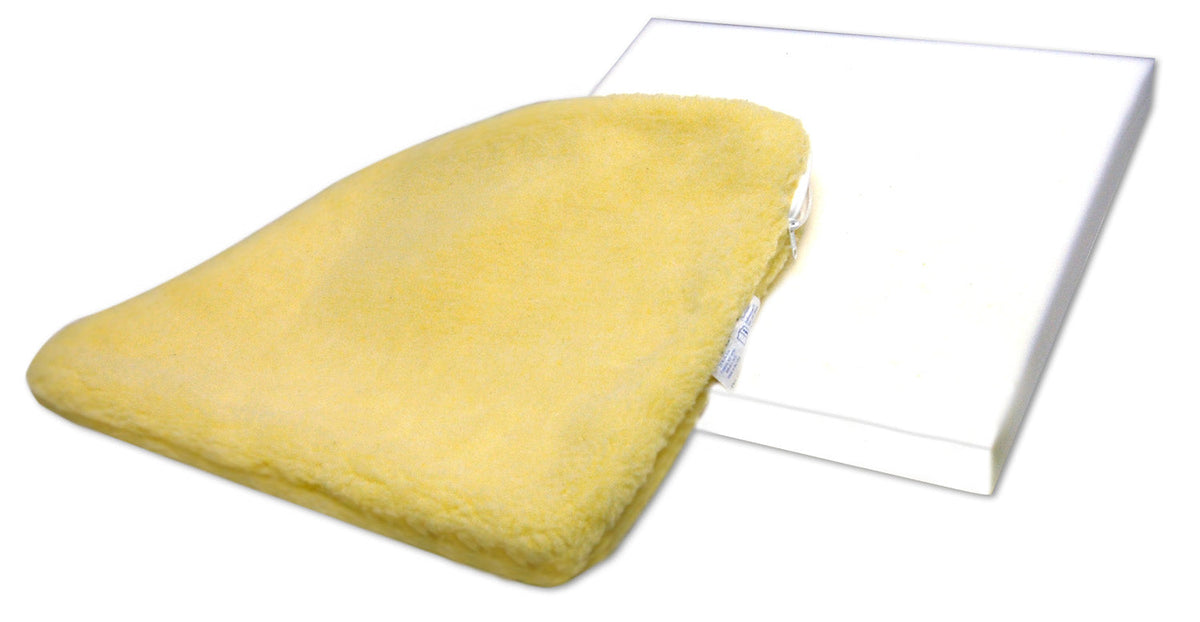 Skil-Care Solid Foam Cushion With Sheepskin Cover
