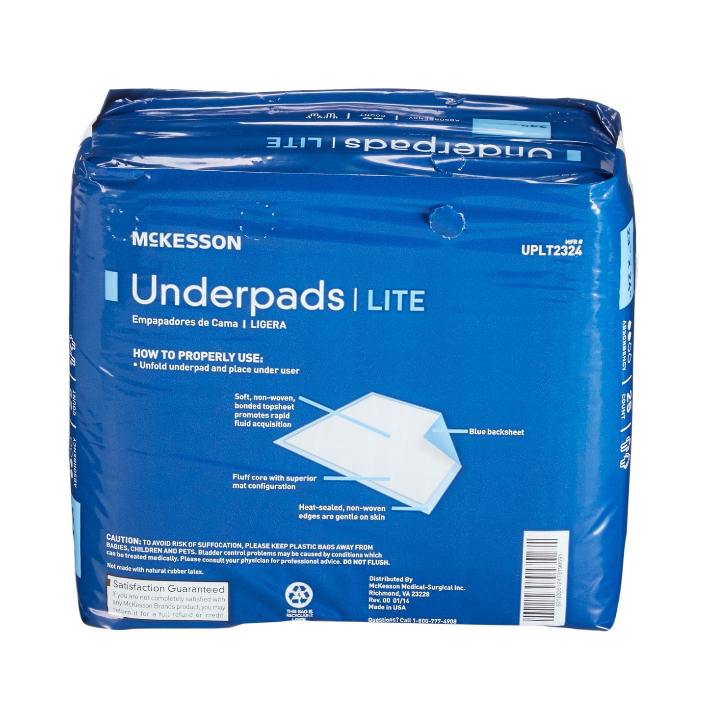 UNDERPAD, LIGHT ABSRB 23X24 (25/BG 8BG/CS)