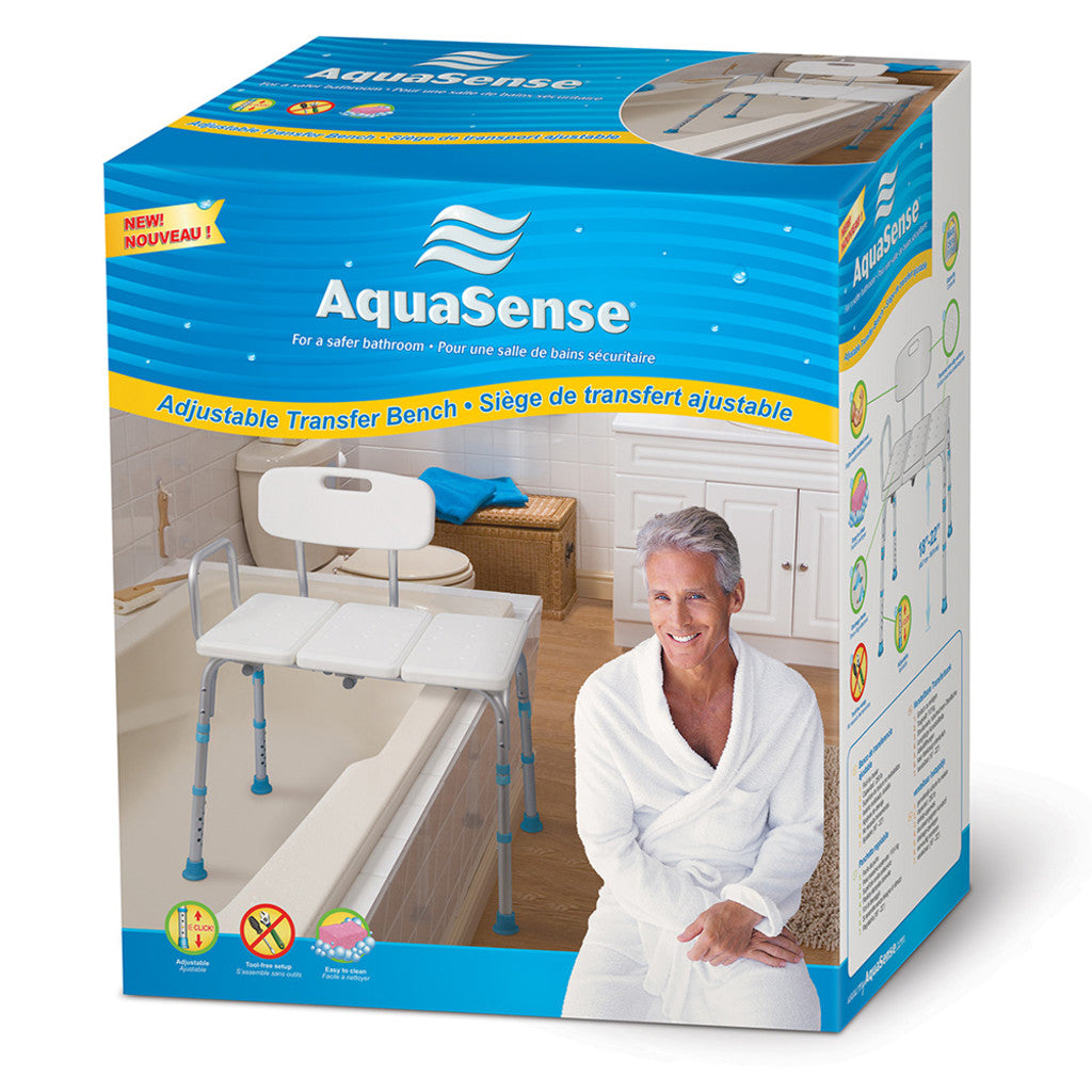 Drive Medical AquaSense Adjustable Transfer Bench 250 lbs