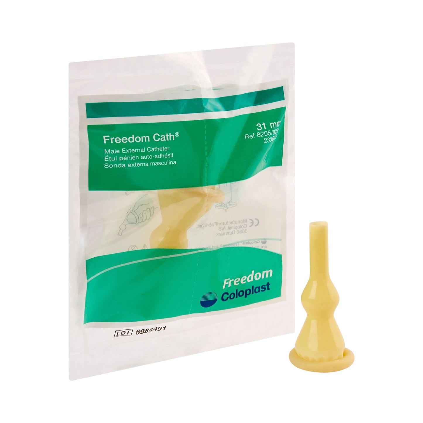 Freedom Cath® Clear Male External Catheter, 31mm, Intermediate Size