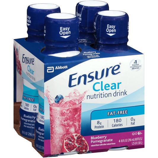 Ensure® Clear Therapeutic Nutrition, Blueberry Pomegranate, 10-ounce bottle