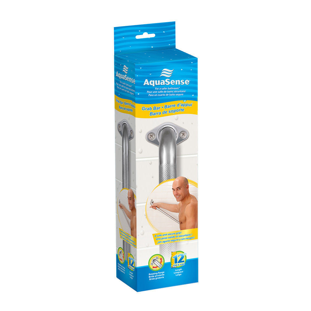 AquaSense Knurled Chrome Grab Bar