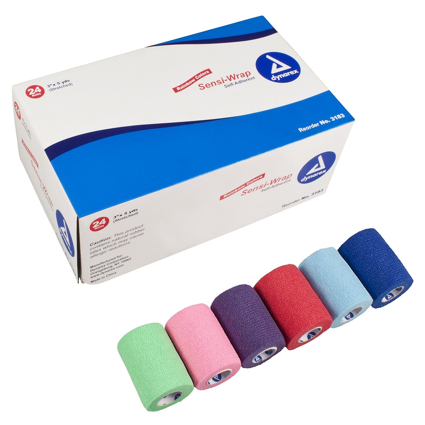 Sensi-Wrap Self-adherent Closure Cohesive Bandage, 3 Inch x 5 Yard