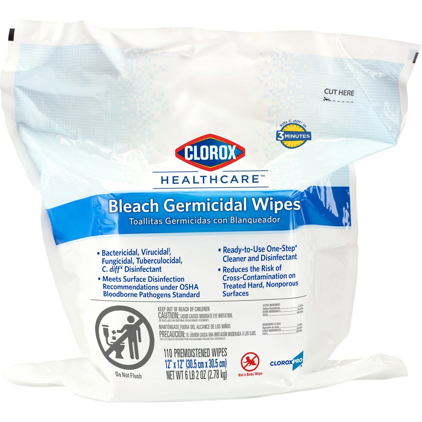 WIPE, CLOROX GERMICIDAL REFILL(110/BX 2BX/CS)
