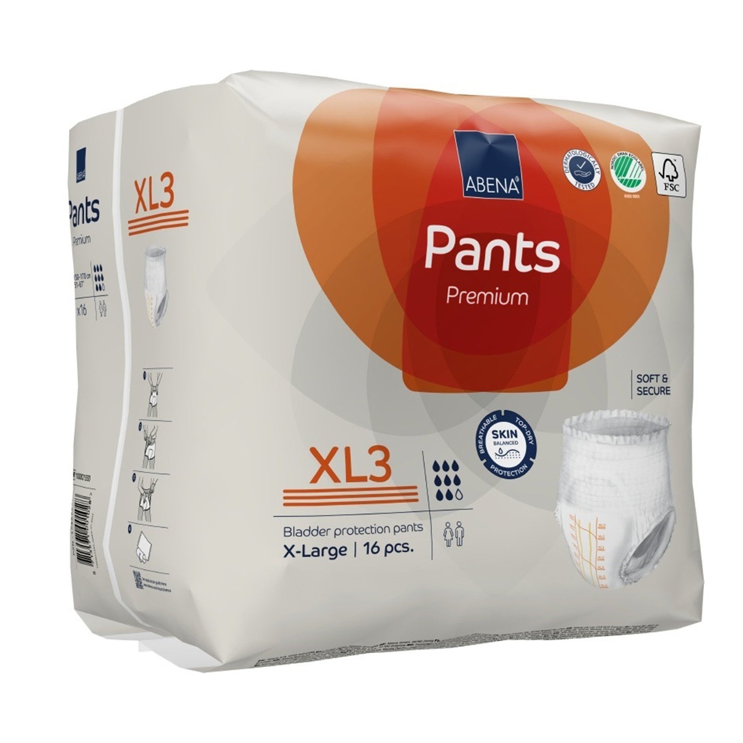 UNDERWEAR, INCONT ABENA PROT PREM XL3 XLG (16/PK 6PK/CS)