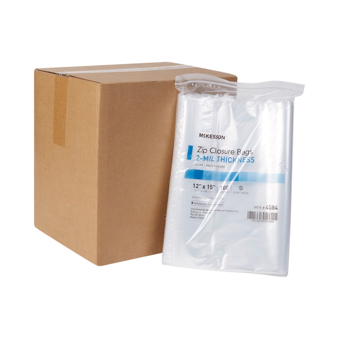 BAG, ZIP LOCK 12X15 (100/BX 10BX/CS)