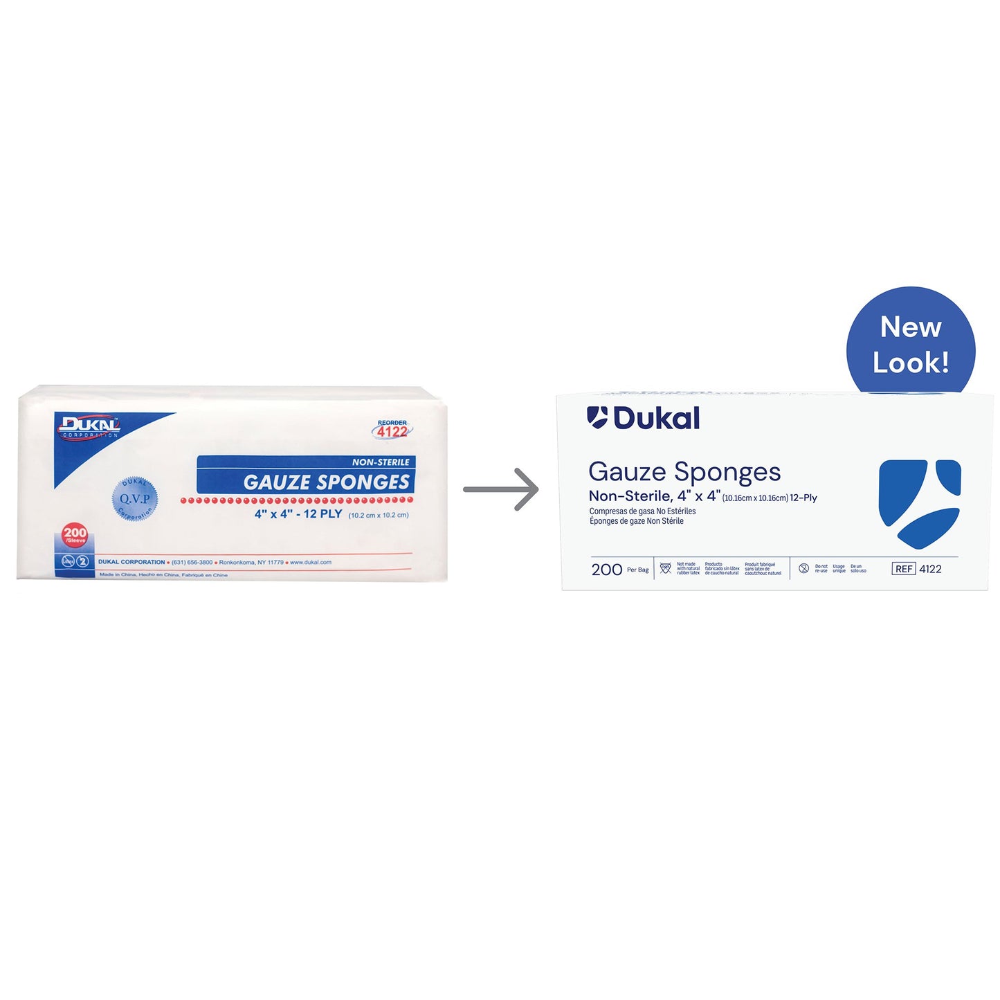 SPONGE, GAUZE 12PLY 4"X4" N/S (100/BG 20BG/CS)