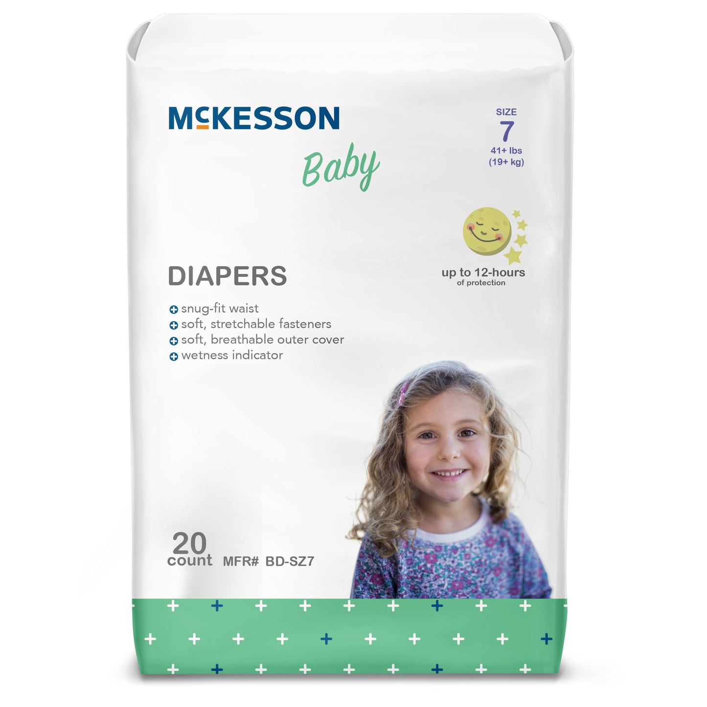 Unisex Baby Diaper McKesson Newborn Disposable Heavy Absorbency