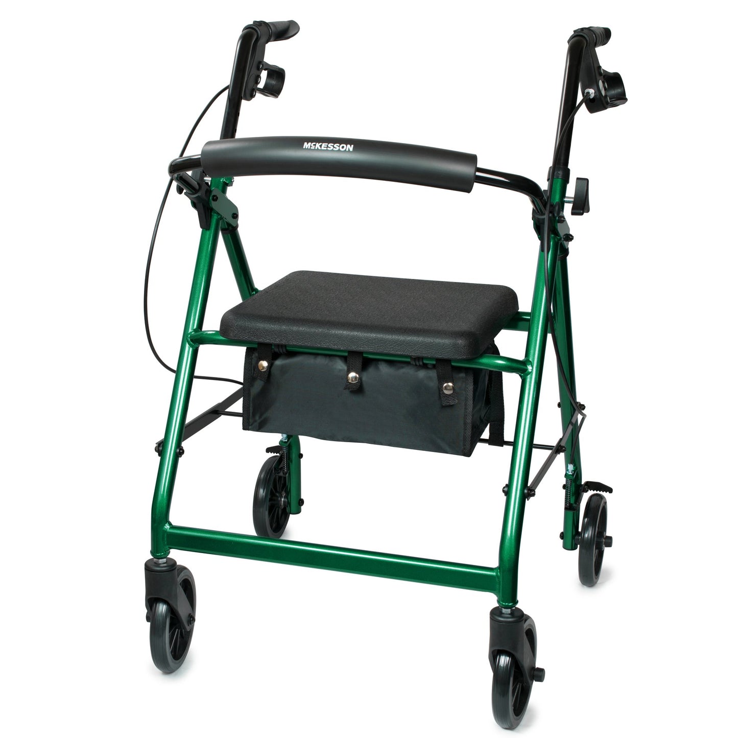 WALKER, ROLLATOR LTWT FOLDING ALUM W/6" WHLS GRN 300LB