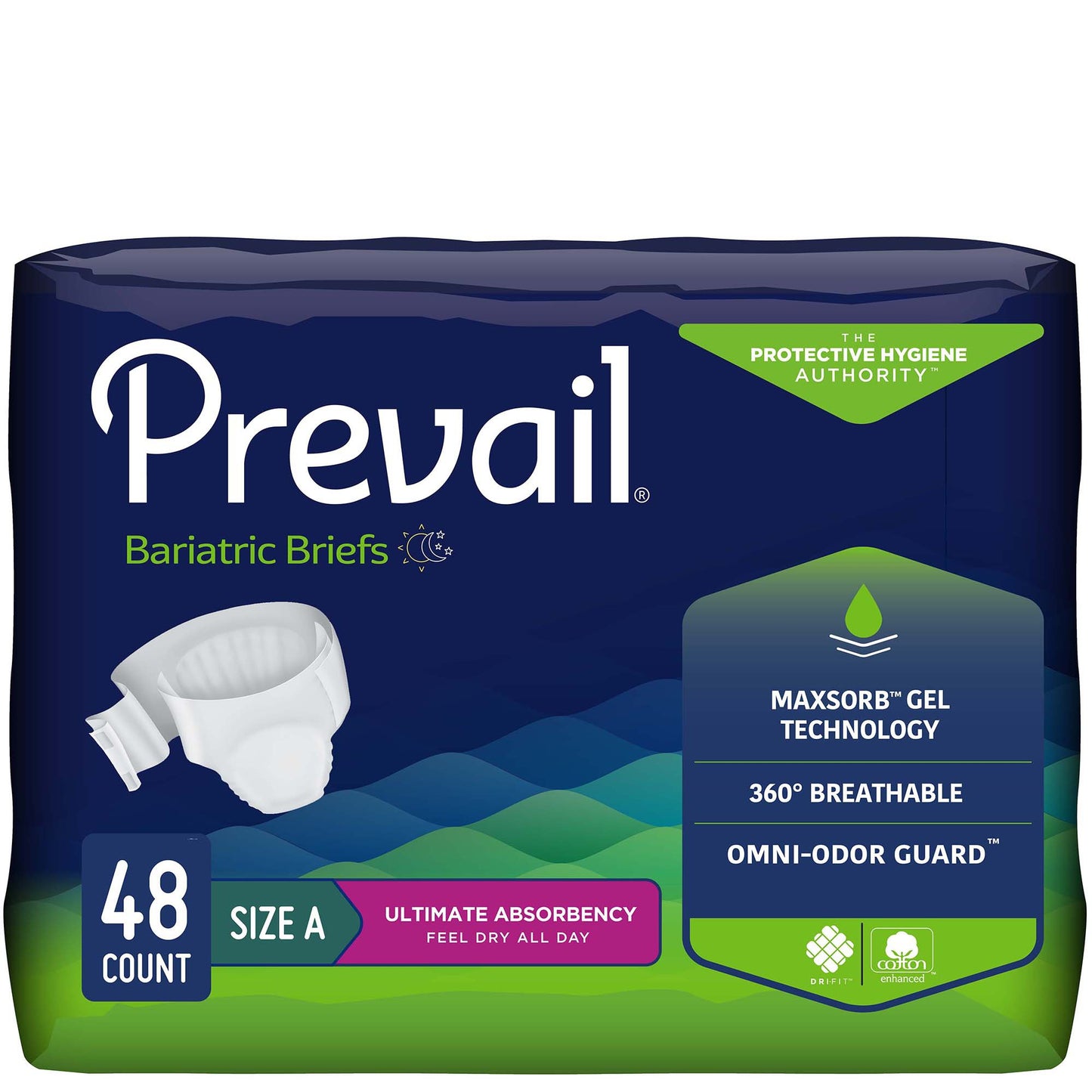 Prevail® Bariatric Ultimate Absorbency Incontinence Brief, Size A