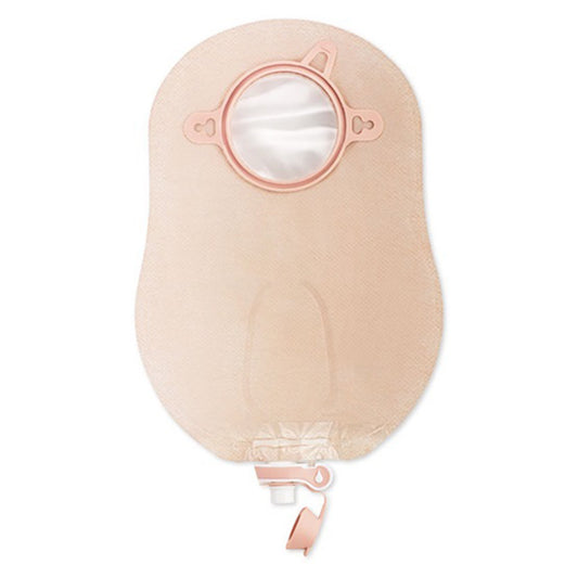 New Image™ 18904 Two-Piece Transparent Urostomy Pouch, 70 mm Flange, Blue Match