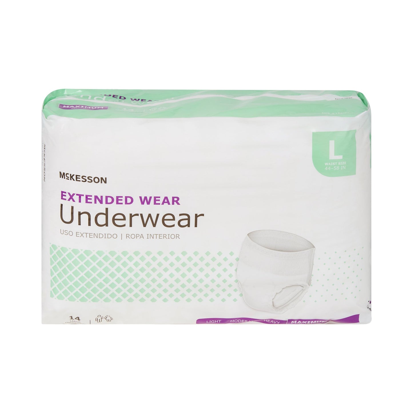 UNDERWEAR, EXTENDED WEAR LG 44-58 (14EA/BG 4BG/CS)