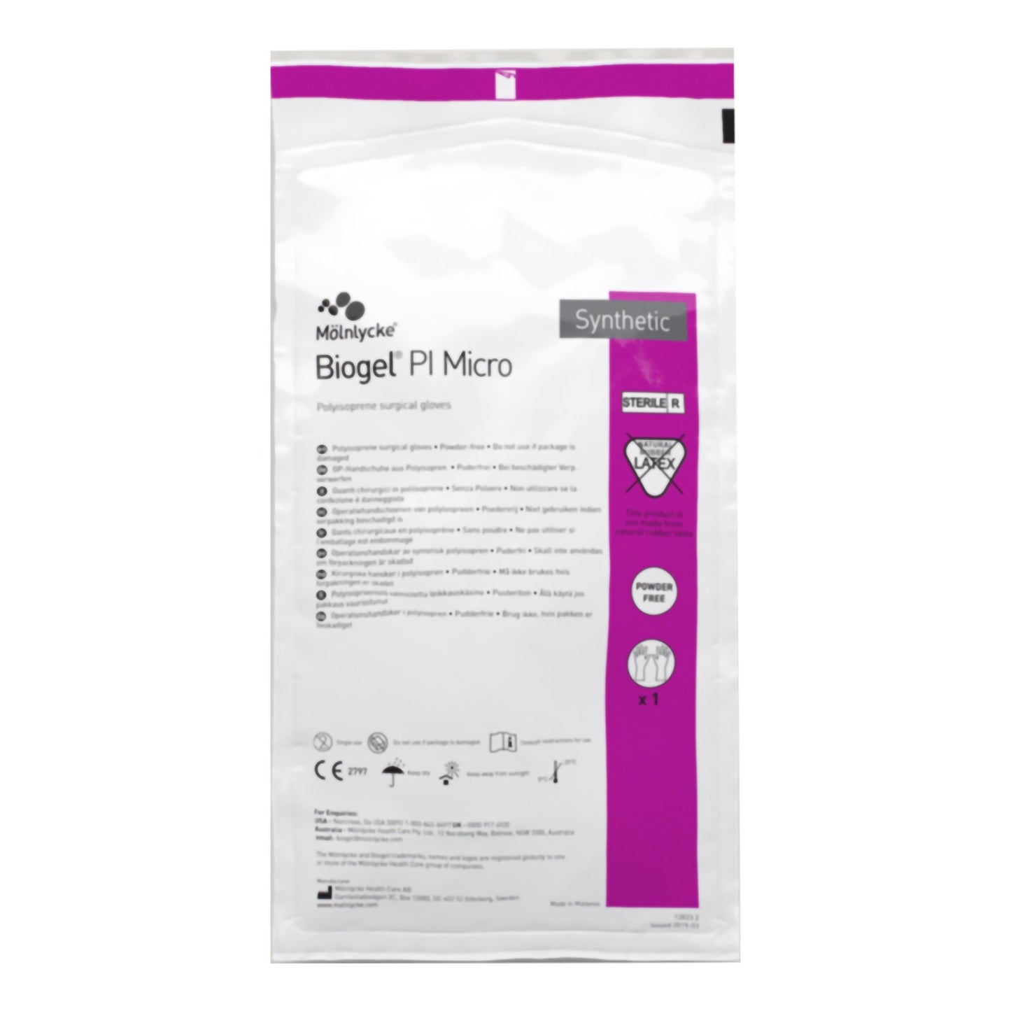 Biogel® PI Micro Polyisoprene Surgical Glove, Size 8.5, Straw