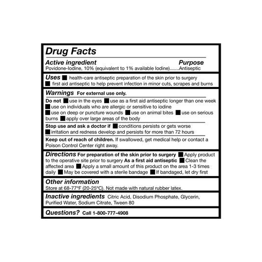 SOLUTION, PVP PREP 4OZ (36/CS)