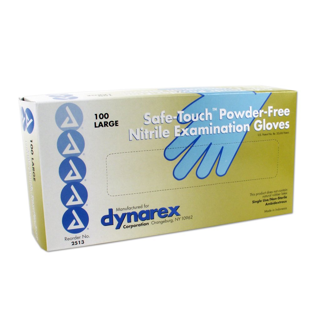 Safe-Touch™ Nitrile Exam Glove, Large, Blue
