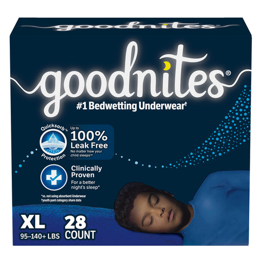 GoodNites® Night Time Underwear, Extra Large for Boys weighing 95 – 140 lbs.