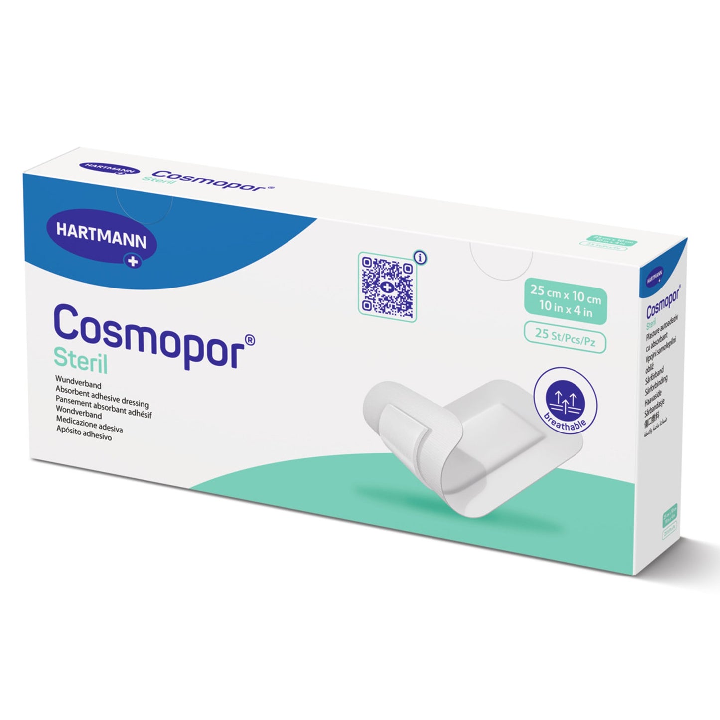 DRESSING, ADH COSMOPOR LF 10"X4" (25/BX 8BX/CS)