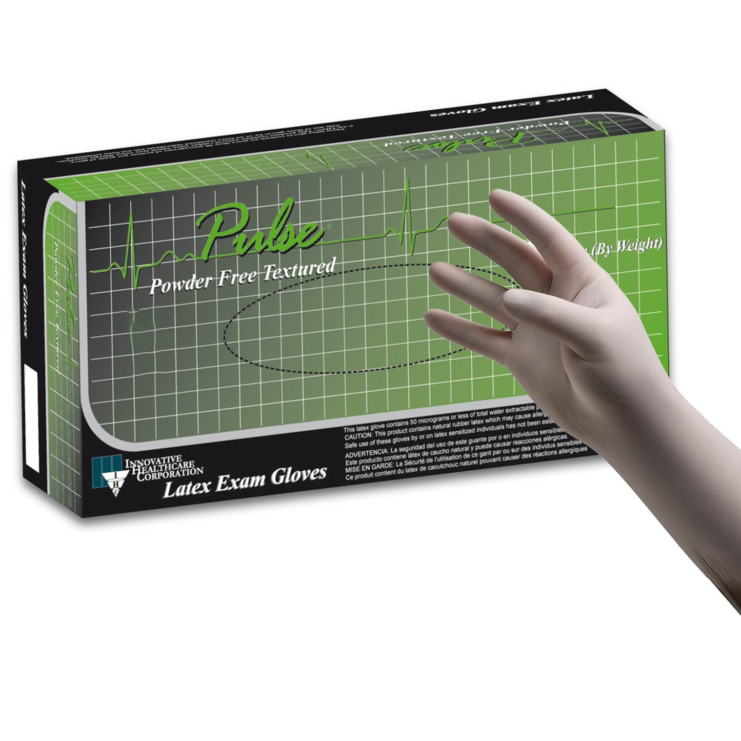 Pulse® 151 Series Latex Exam Glove, Large, White