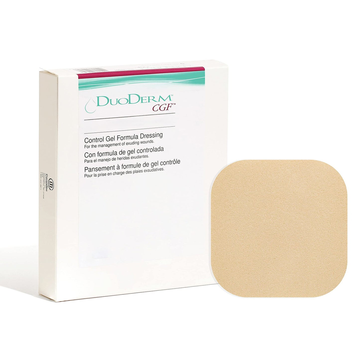 DuoDerm® CGF® Hydrocolloid Dressing, Sterile, Square, 8 x 8 inch
