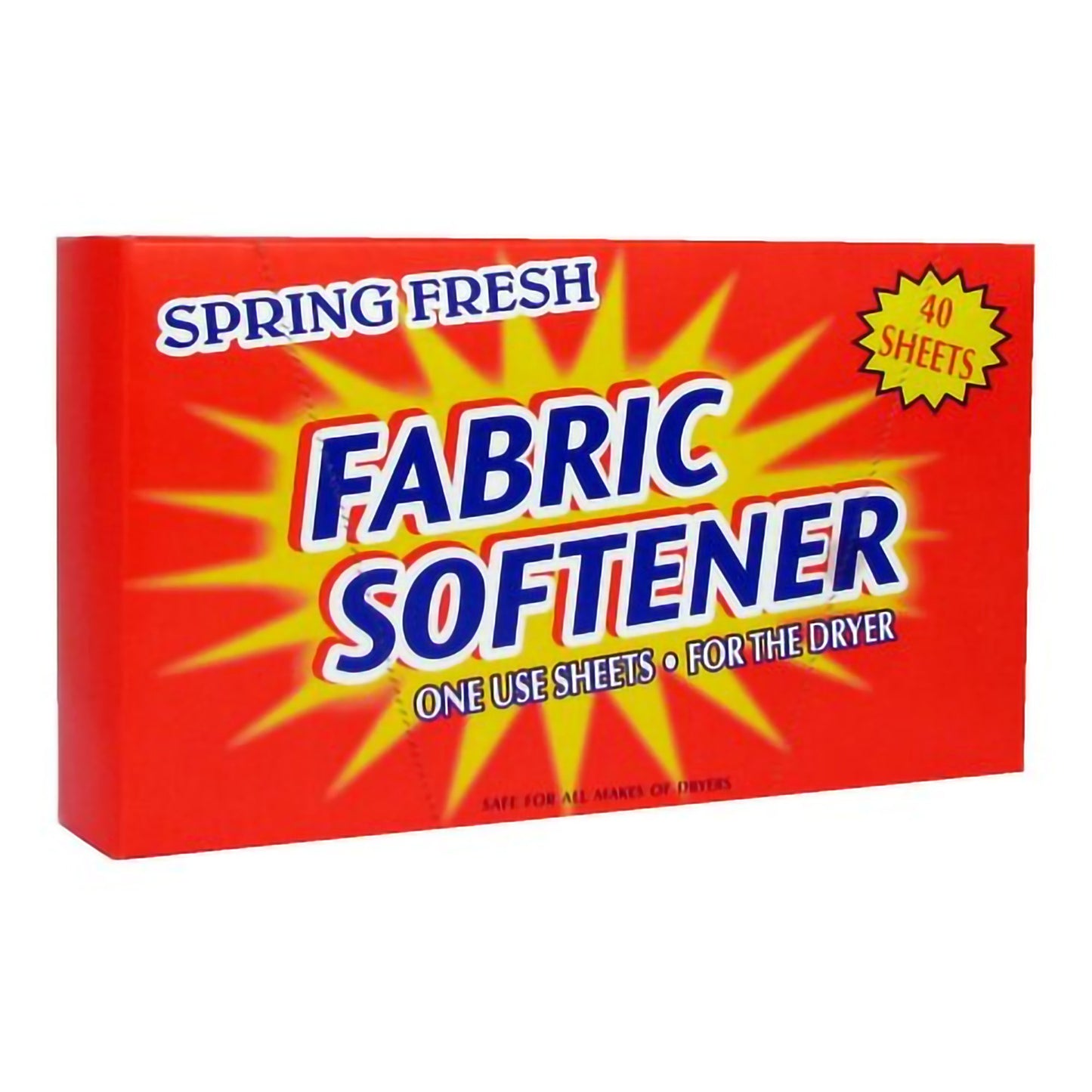 SOFTENER, FABRIC SHEET SPRING FRESH (40/BX 12BX/CS)