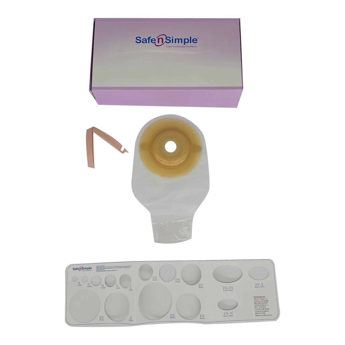 POUCH, OSTOMY 1PC EXT STD TRNSPRNT 1"X12" (10/BX 8BX/CS)