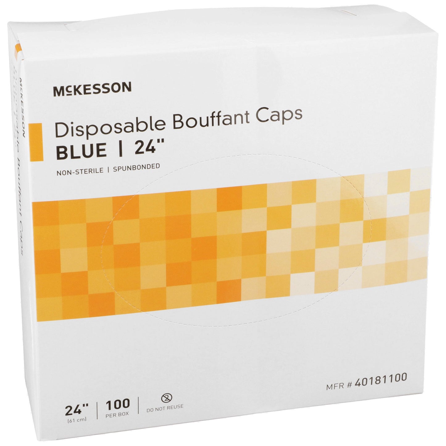 CAP, BOUFFANT LF SB BLU 24" (100/BX 5BX/CS)