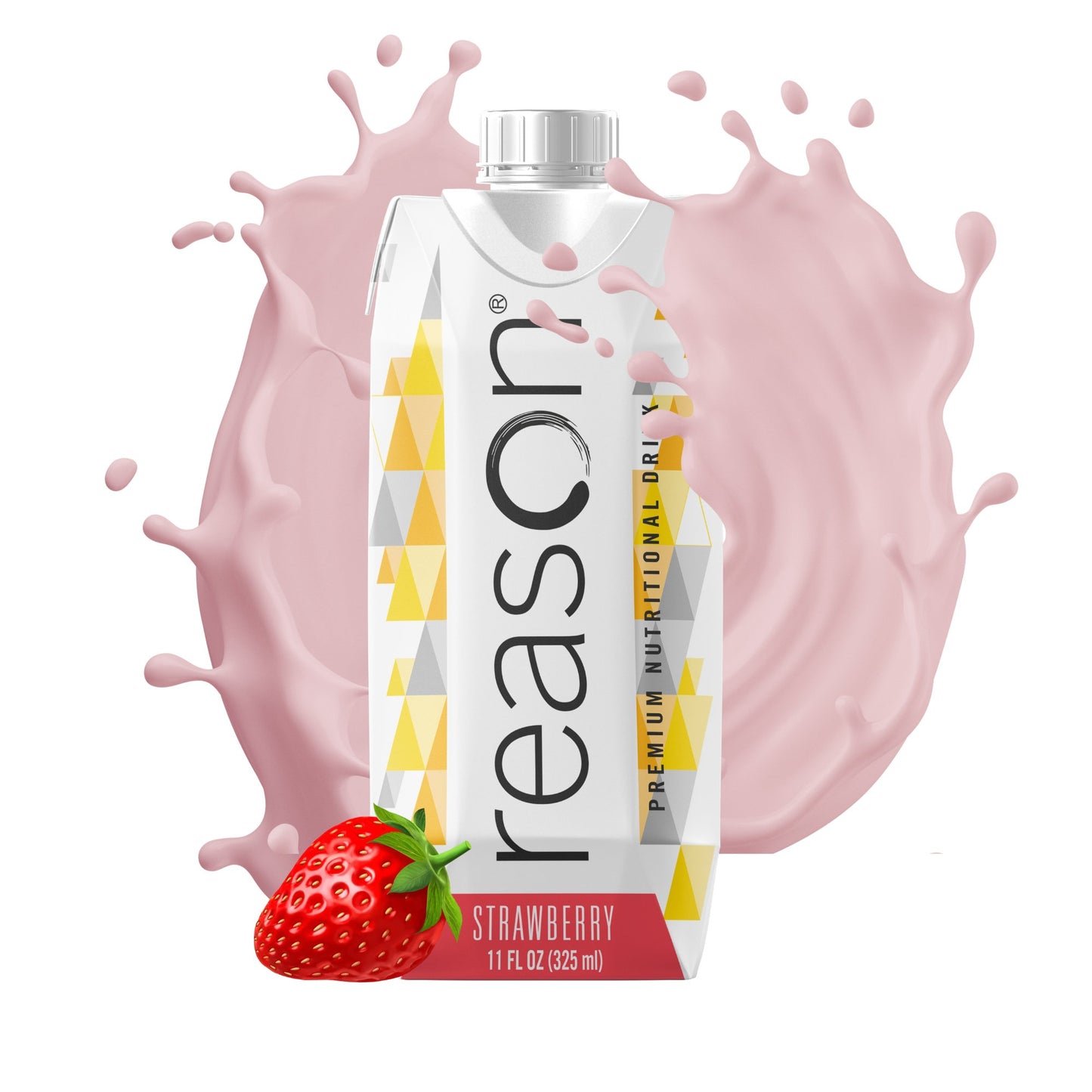 Oral Supplement Reason™ Strawberry Flavor Liquid 11 oz. Reclosable Carton