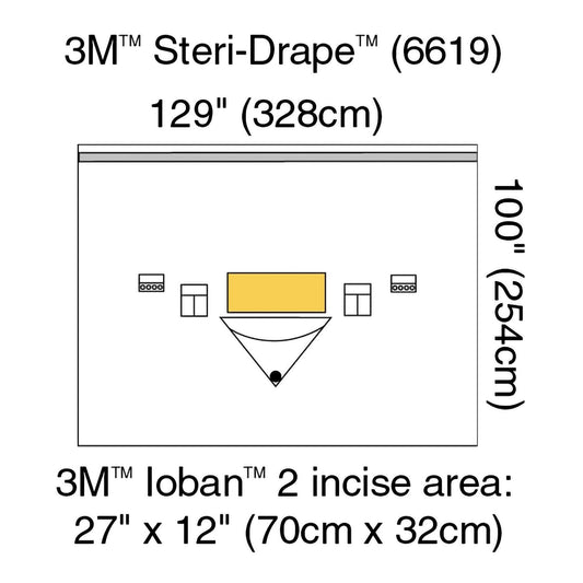 3M™ Steri-Drape™ Sterile Large Isolation Orthopedic Drape, 129 x 100 Inch