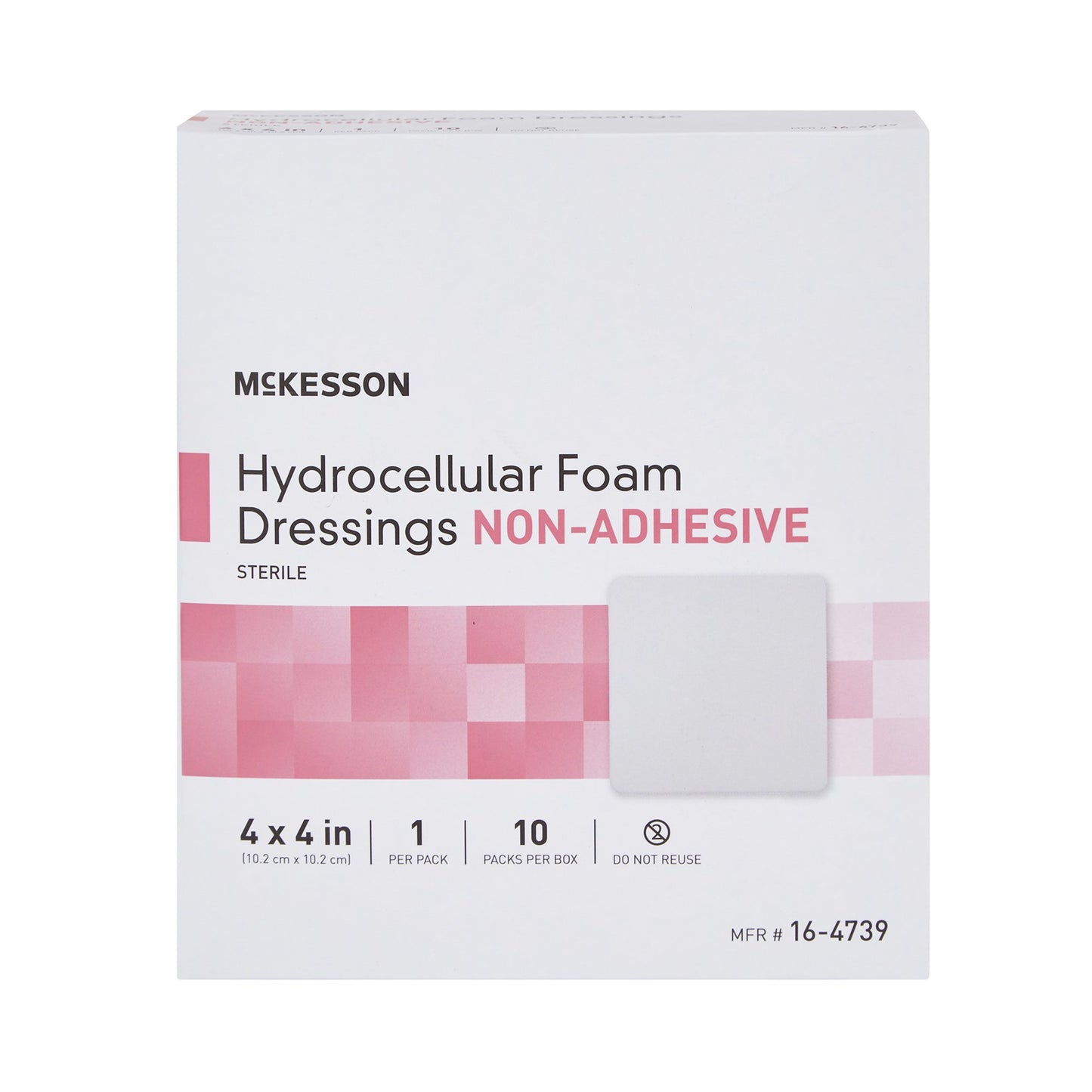 DRESSING, HYDROCELLULAR NON-ADH STR FOAM 4"X4" (10BX/CS)
