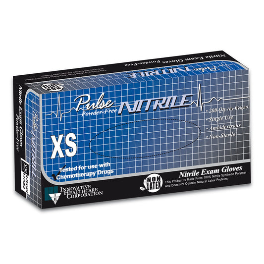 Pulse® Nitrile Exam Glove, Extra Small, Aqua Blue