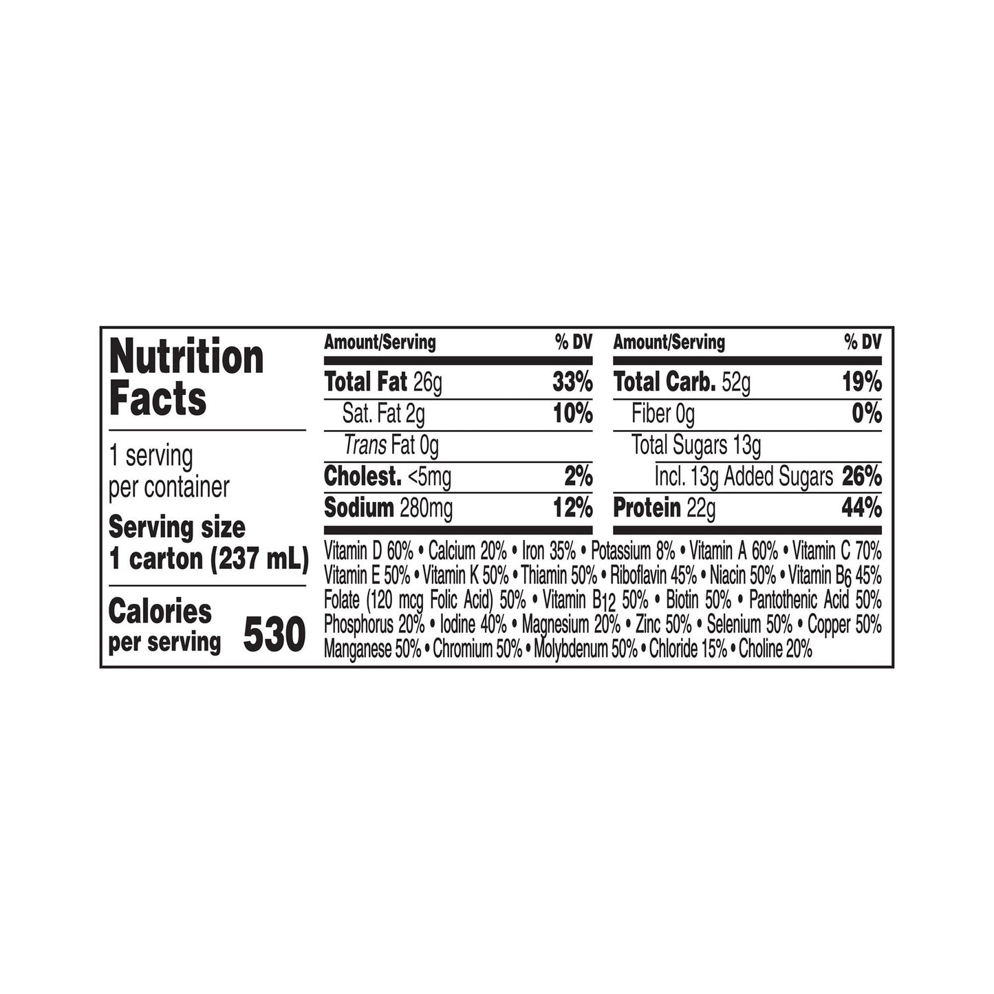 Boost® Very High Calorie Vanilla Nutritional Drink, 8-ounce Carton