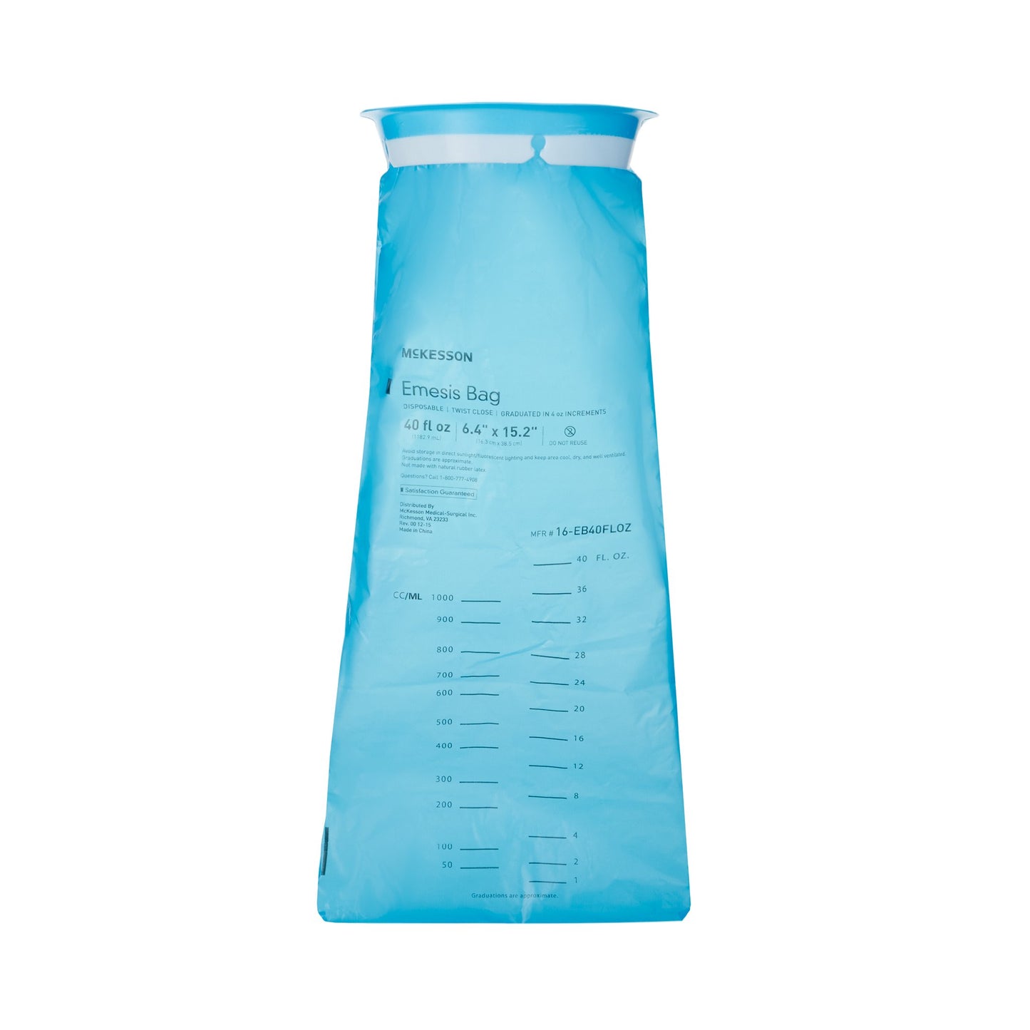 McKesson Emesis Bag 40 oz. Blue