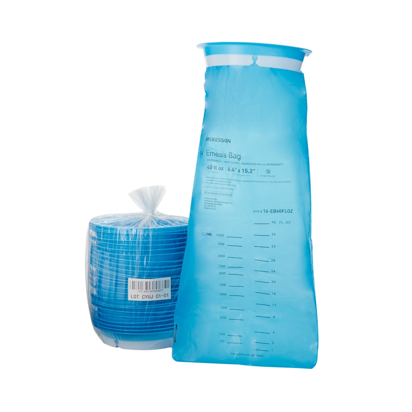 McKesson Emesis Bag 40 oz. Blue