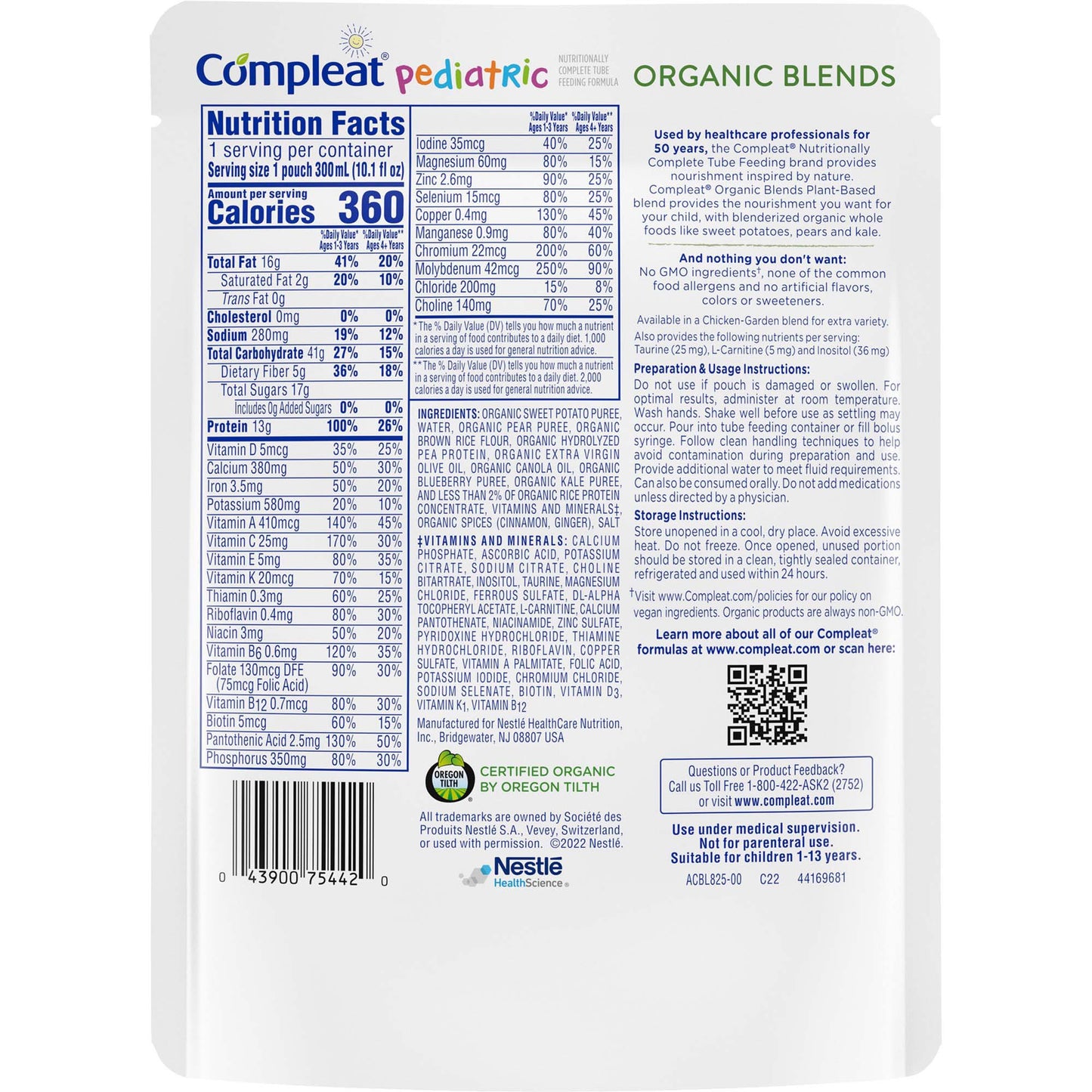 FORMULA, COMPLEAT ORGANIC BLNDPLANT PED 10.1OZ 300ML (24/CS)