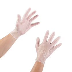 McKesson Vinyl Exam Gloves X-Large NonSterile Clear Smooth Standard Cuff Length 130 per Box